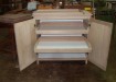 y12 Tassie Oak Babys change table  - shows sliding shelves